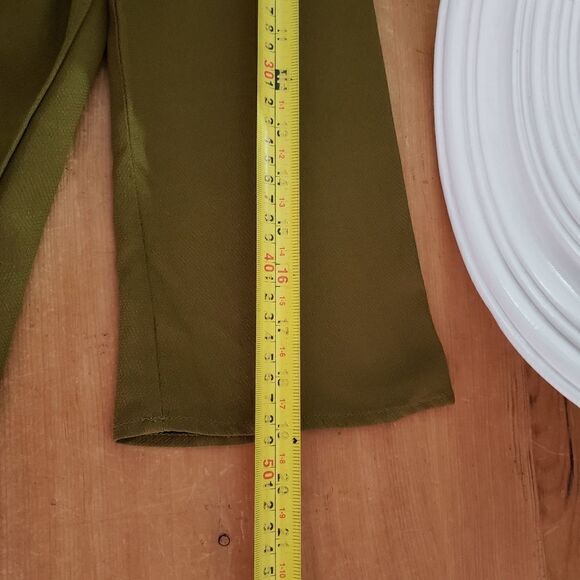 🦋3/$25 Topshop Size 2 Olive Green ¾ Sleeve Oversized Boho Top Tunic - Picture 6 of 10